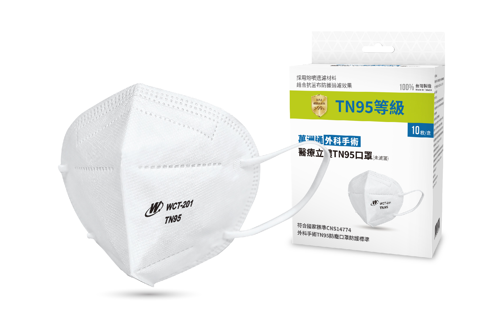 第二等級 外科手術醫療立體TN95口罩(未滅菌)